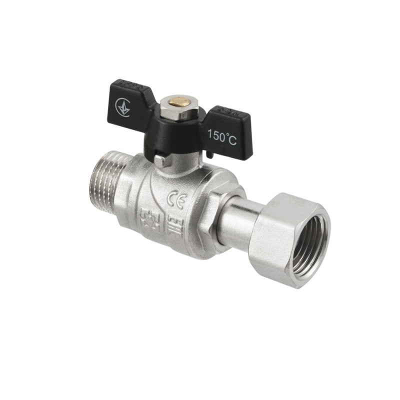 Raftec Кран прямий з накидною гайкою PN40 ВЗ 1/2" метелик PRBM1