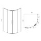VOLLE SOLO душевая кабина 90 * 90 * 195 см, профиль никелированный, стекло прозрачное 6мм, без поддона, (1010.114502)