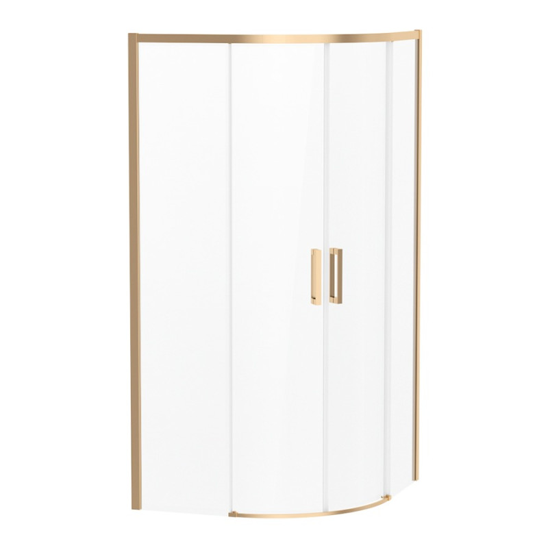 VOLLE SOLO душевая кабина 90 * 90 * 195 см, профиль cepillado oro, стекло прозрачное 6мм, без поддона, (1010.114515)