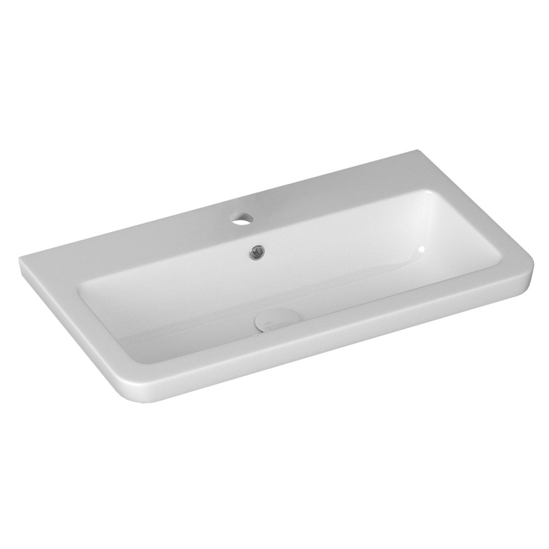 VOLLE SOLO комплект мебели 80см blanco: тумба подвесная, 2 ящика + умывальник накладной арт 13-16-018, (1910.308007)