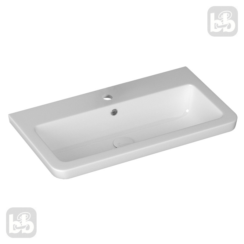 VOLLE SOLO комплект меблів 80см antracita: тумба підвісна, 2 ящики + умивальник накладний арт 13-16-018, (1910.308009)