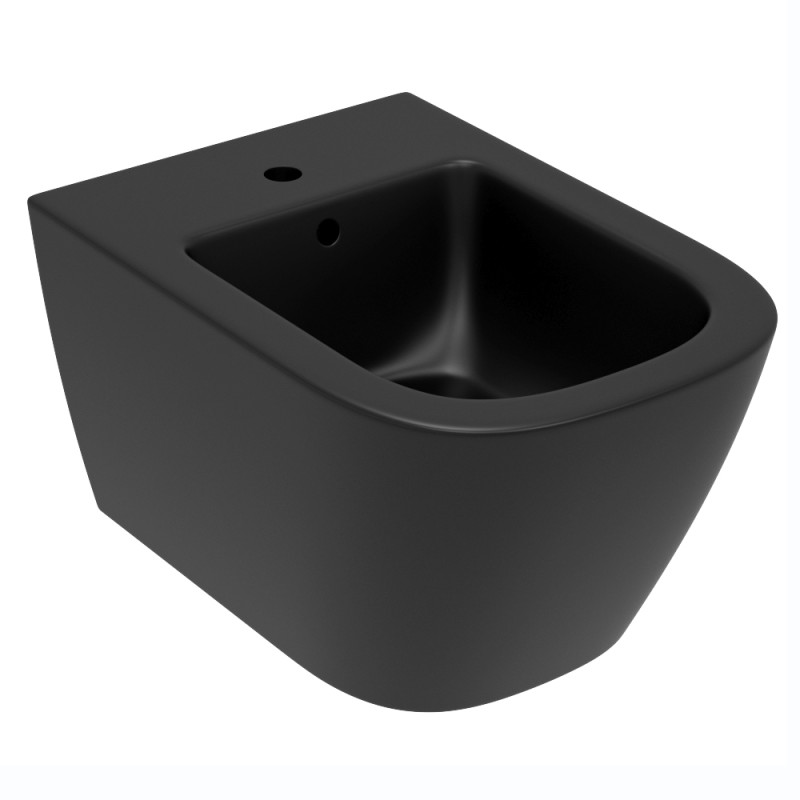 VOLLE SOLO біде підвісне 53,5*36*29 см, колір чорний мат, (13-55-112Black)