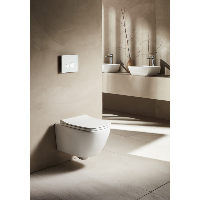 VOLLE SOLO Rimless унітаз підвісний, сидіння тверде Slim slow-closing 51*35,5*33 см, (13-55-111)