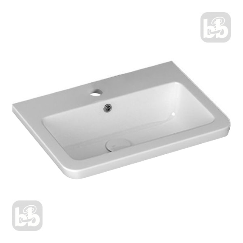 VOLLE SOLO комплект меблів 60см antracita: тумба підвісна, 1 ящик + умивальник накладний арт 13-16-016, (1910.326009)