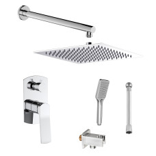 VOLLE Система душа , скрытого монтажа, смеситель SOLO, верхний душ Ø300мм (16008104+16009101+1510.031401+W070SQT3+1617+HC04), хром, (SET20220111)