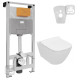 VOLLE Набор инсталляционный: SOLO Rimless унитаз подвесной, сиденье твердое + MASTER NEO инсталляция для унитаза 3в1, без клавиши, (13-55-111+201010)