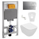 VOLLE Набор инсталляционный: SOLO Rimless унитаз подвесной, сиденье твердое Slim slow-closing 51*35,5*33 см, 141515 MASTER, (13-55-111+141515)