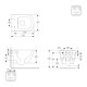 VOLLE Набор инсталляционный: SOLO Rimless унитаз подвесной, сиденье твердое Slim slow-closing 51*35,5*33 см, 141515 MASTER, (13-55-111+141515)