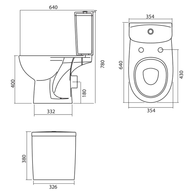 KOLO FREJA унiтаз-компакт пiдлоговий, горизонтальний випуск, зливний бачок 3/6л, нижнiй пiдвiд, сидiння з кришкою полiпропiлен, Украина (L7922000U)