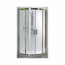 KOLO GEO 6 кабіна напівкругла 80*80 см, (1/2 та 2/2) двері розсувні, скло PRISMATIC, Польща (GKPG80205003)