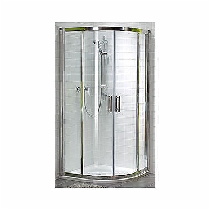 KOLO GEO 6 кабіна напівкругла 80*80 см, (1/2 та 2/2) двері розсувні, скло PRISMATIC, Польща (GKPG80205003)