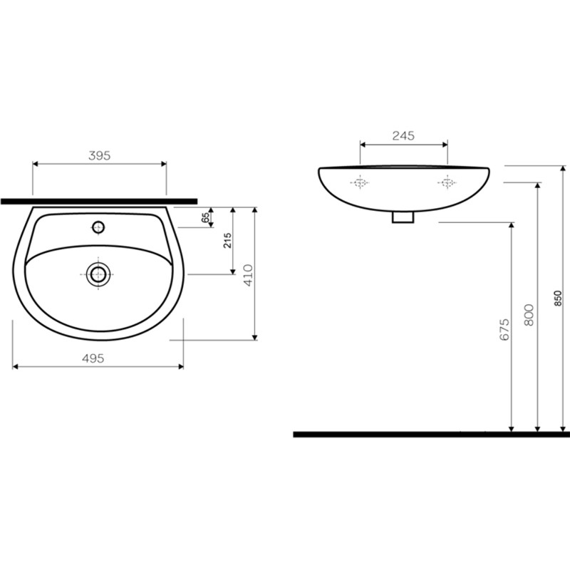 KOLO IDOL умывальник 50см, Украина (M1115000U)