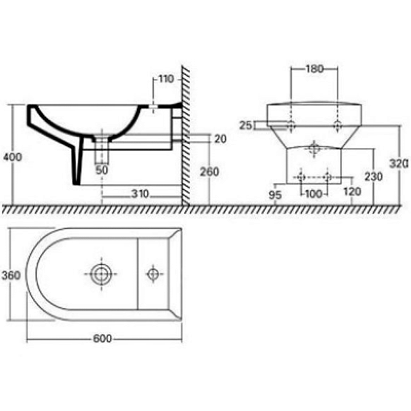KOLO QUATTRO біде підвісне (підлога), Польща (K65110900)