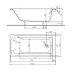 KOLO REKORD ванна 150*70см прямоугольная, без ножек, Польша (XWP3650000N)