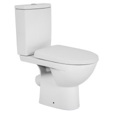 KOLO STATUS унитаз-компакт напольный, косой выпуск, бачок 3/6 л, нижняя подводка, сиденье с крышкой Duroplast Soft close Click2Clean, Украина (2395050UA)