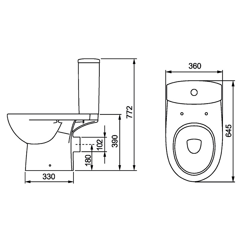 KOLO STATUS унітаз-компакт підлоговий, горизонтальний випуск, бачок 3/6 л, нижнє підведення, сидіння з кришкою Duroplast, Украина (2396250UA)