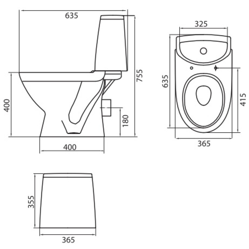 KOLO RUNA компакт напольний, гор.випуск, бачок 3/6л., з нижн. пiдведенням, сидiння тверде (укр.), Украина (L89200000)