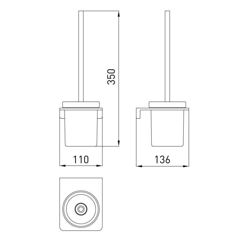 VOLLE SOLO щітка для унітазу, pistola negro, (2510.250106)