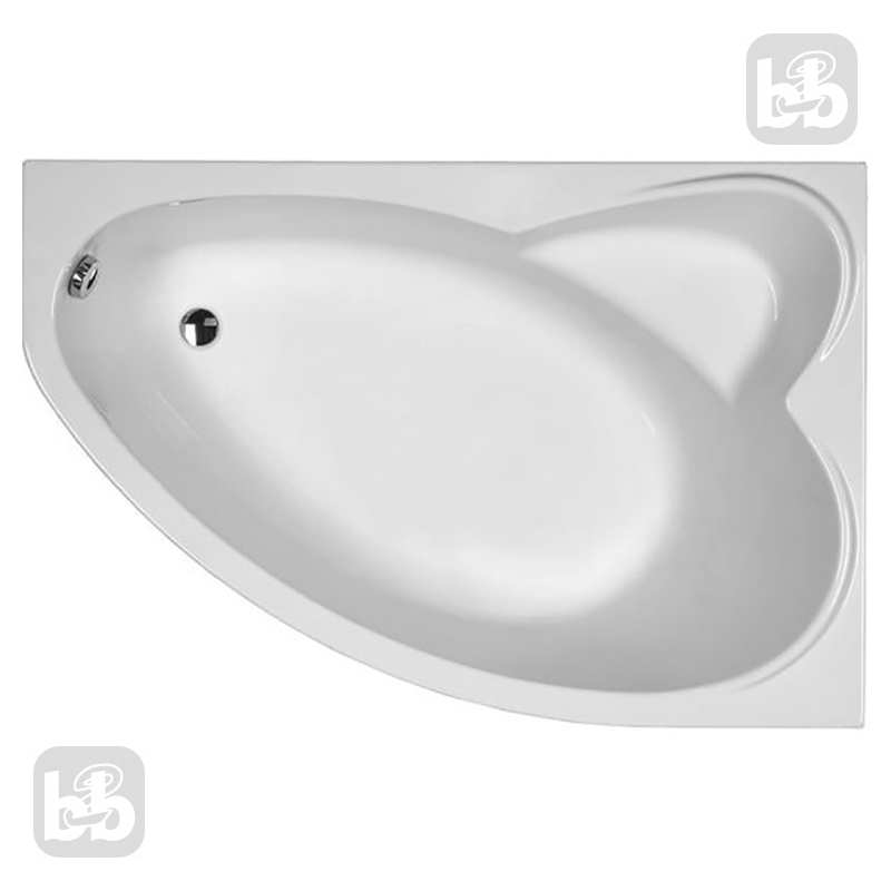 KOLO SUPERO ванна 150*100 см, асиметрична, права, з ніжками SN14, Польша (5536000)