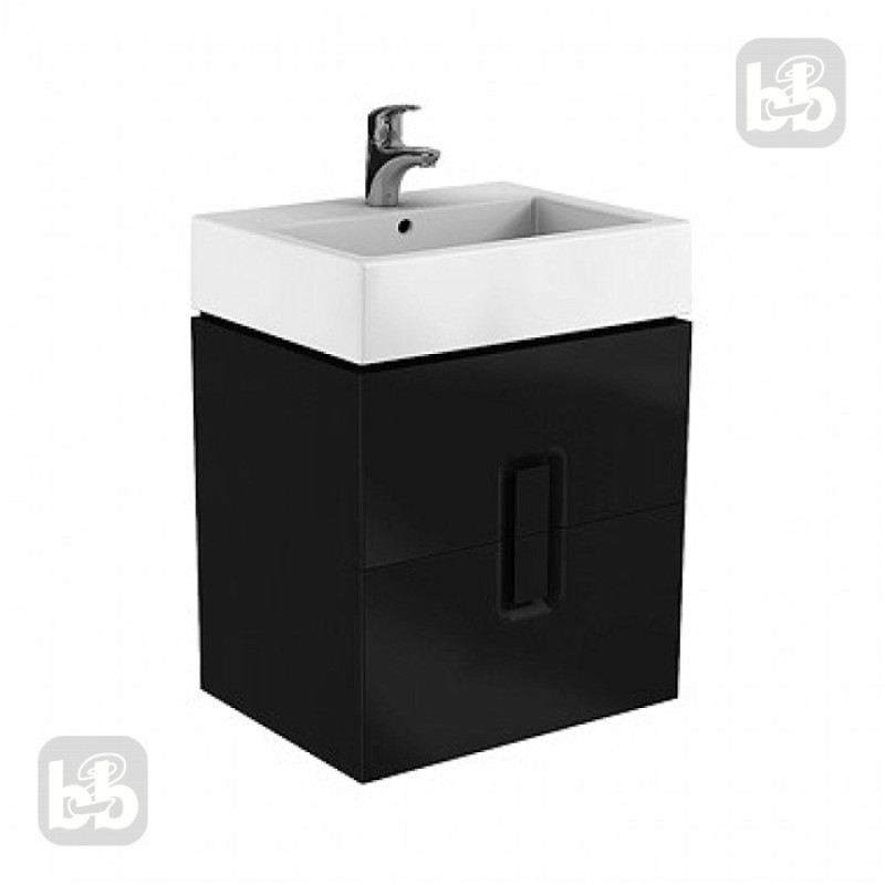 KOLO TWINS шафка пiд раковину 60 см з двома ящиками, чорний матовыи, Польша (89494000)