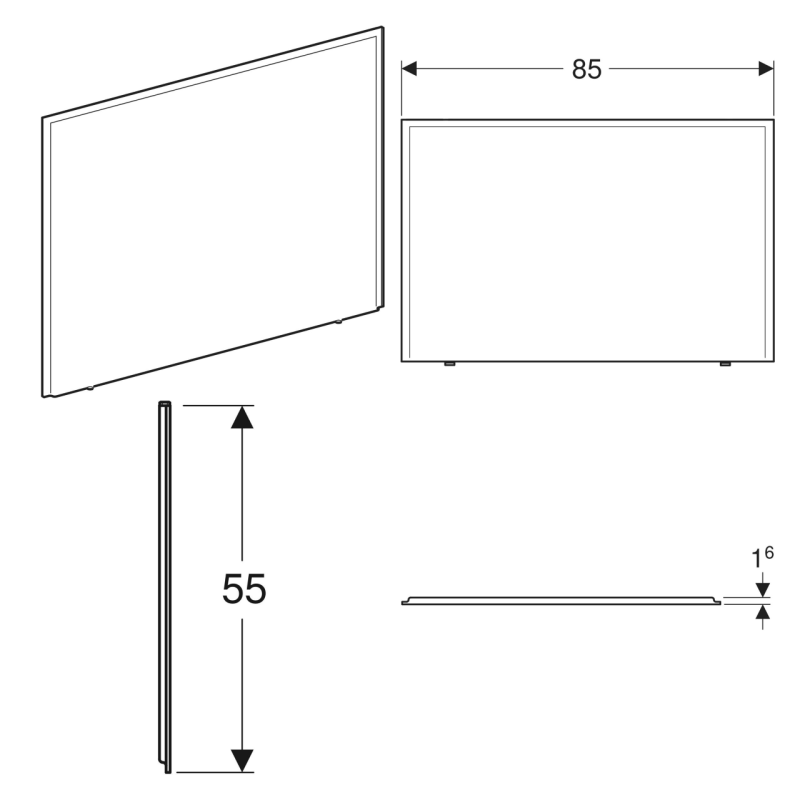 KOLO UNI2 панель 90см, боковая универсальная к прямоугольным ваннам, МДФ, Польша (PWP2393000)