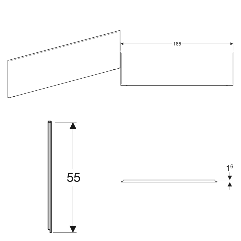 KOLO UNI 2панель фронтальная универсальная 190см для прямоугольной ванны, МДФ, Польша (PWP2392000)