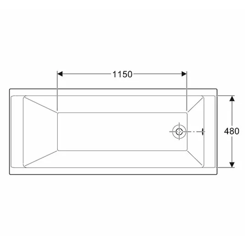 KOLO SUPERO ванна 160х70 см, прямоугольная, с ножками SN14, Польша (5342000)