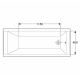 KOLO SUPERO ванна 160х70 см, прямоугольная, с ножками SN14, Польша (5342000)