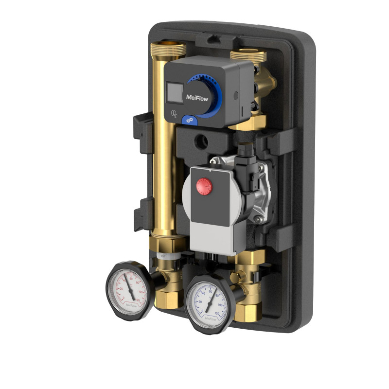 Meibes Насосна група DN25 MeiFlow Top S RLB, змішувальна з насосом Wilo Stratos PICO Plus 25/1-6, постійна температура зворотки (сервомотор+термостат) (M45941.32WI)