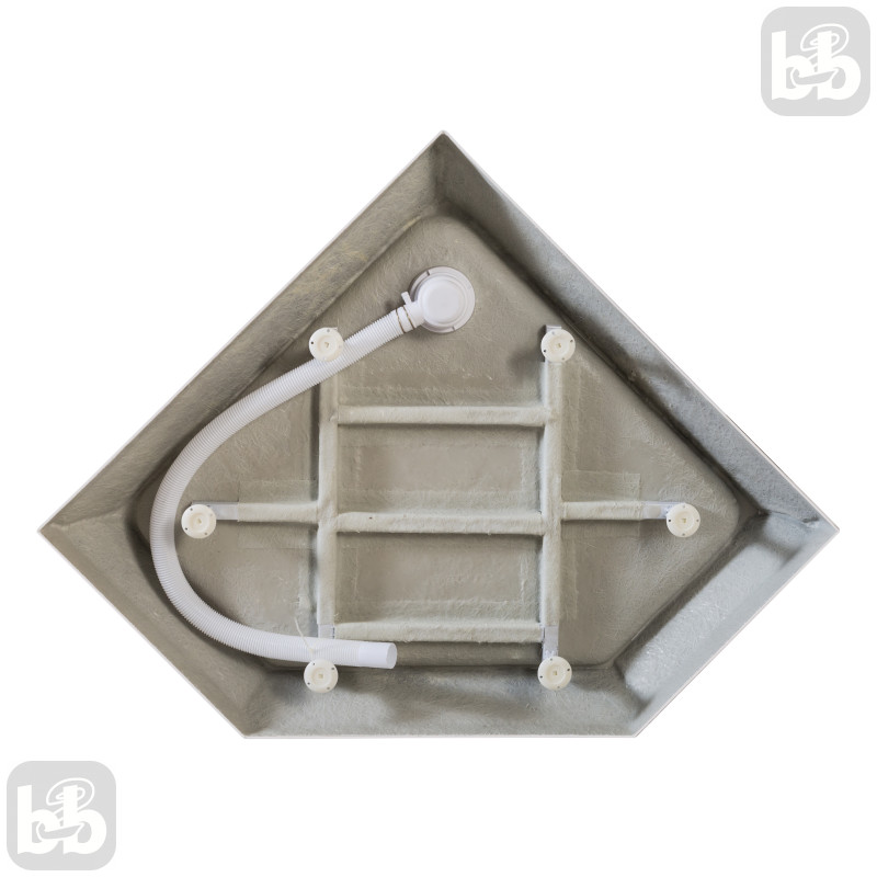 EGER Тайна поддона 90*90* 15см душевой пятиугольный в комплекте с сифоном, (599-555/2)