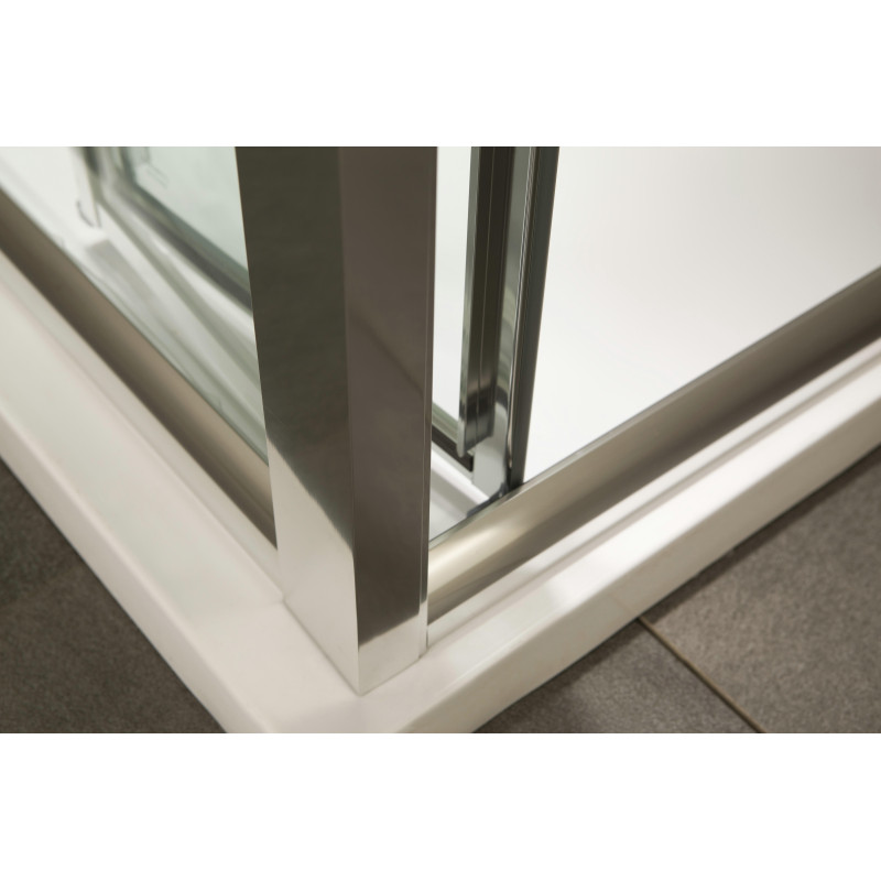 EGER Двері bifold 80*195, профіль хром, скло прозоре 5мм, (599-163-80(h))