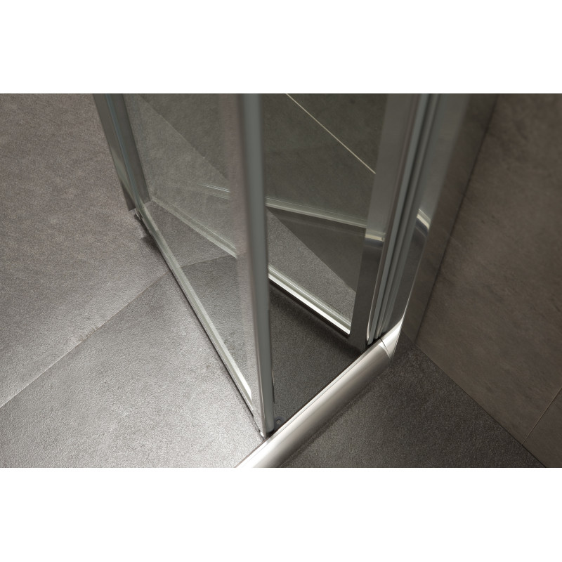 EGER Двері bifold 80*195, профіль хром, скло прозоре 5мм, (599-163-80(h))