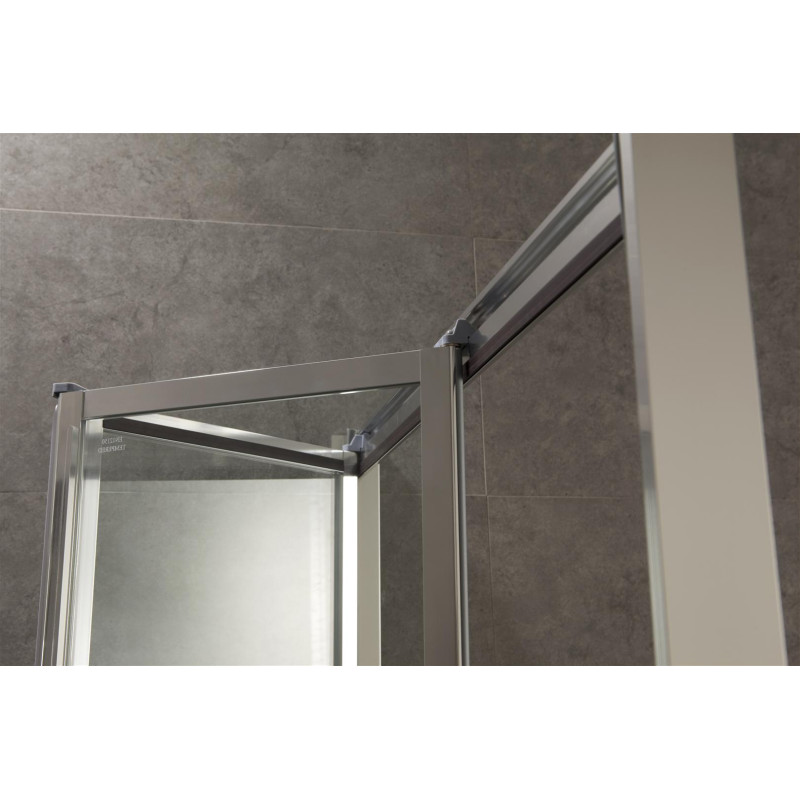 EGER Двері bifold 90*195, профіль хром, скло прозоре 5мм, (599-163-90(h))