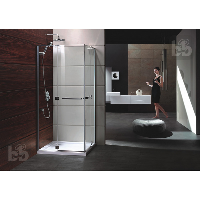 EGER RUBIK душевая кабина 90*90*190см квадратная (стекло+двери), распашные двери, стекло прозрачное 8мм, (599-333/1(2 коробки))