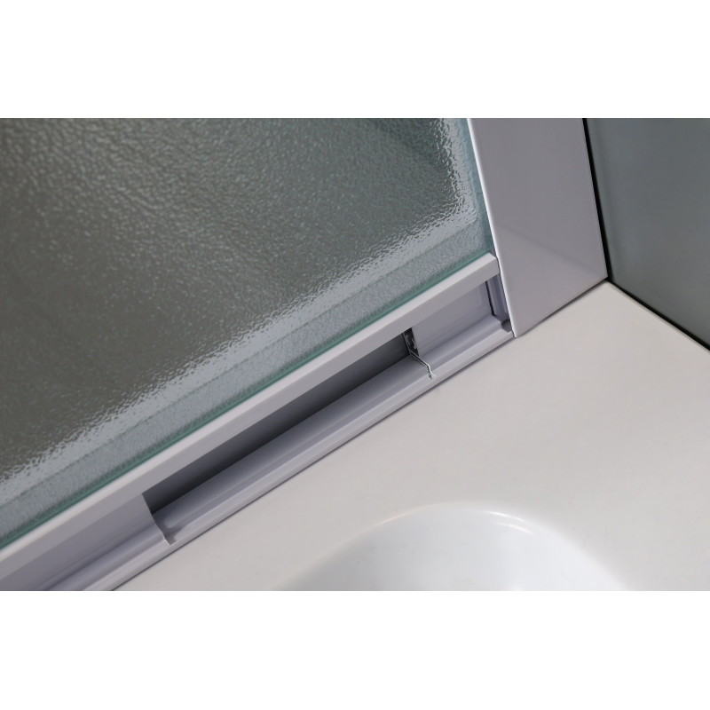 EGER VI`Z квадратна душова кабіна 80~90*185см, регульований білий профіль, скло Zuzmara (скло+двері), (599-005/1)