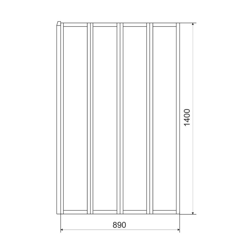 EGER Шторка-гармошка на ванну 89*140см, прозрачное стекло 5мм, профиль хром, (599-110)