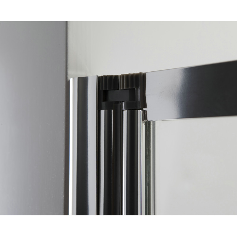 EGER Шторка-гармошка на ванну 89*140см, прозрачное стекло 5мм, профиль хром, (599-110)