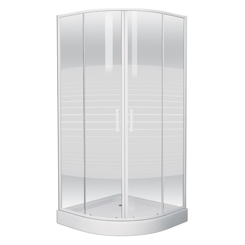 EGER TISZA (AMUR) душевая кабина 90*90*200см, на мелком поддоне, профиль белый, стекло Frizek, (599-021-A)