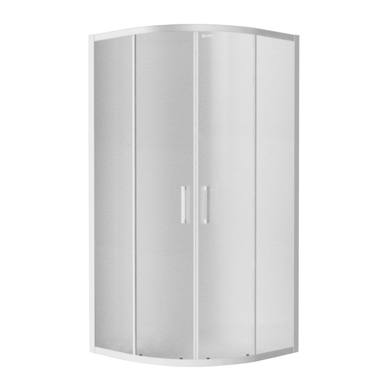 EGER TISZA душова кабіна 90*90*185см (скло+двері), профіль білий, скло Zuzmara, (599-021/1)