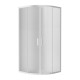 EGER TISZA душова кабіна 90*90*185см (скло+двері), профіль білий, скло Zuzmara, (599-021/1)