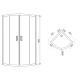 EGER TISZA душова кабіна 90*90*185см (скло+двері), профіль білий, скло Zuzmara, (599-021/1)