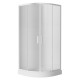 EGER TISZA душевая кабина 90*90*200см, на мелком поддоне, профиль белый, стекло Zuzmara, (599-021)