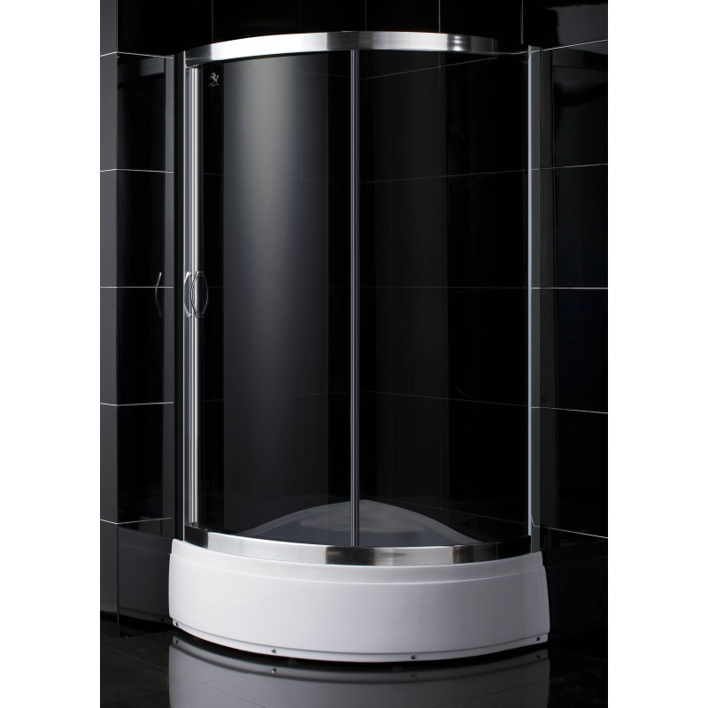 EGER CSARDAS душевая кабина 90*90*200см, однодверная, на среднем поддоне, профиль хром, стекло тонированное 6мм, (599-512)