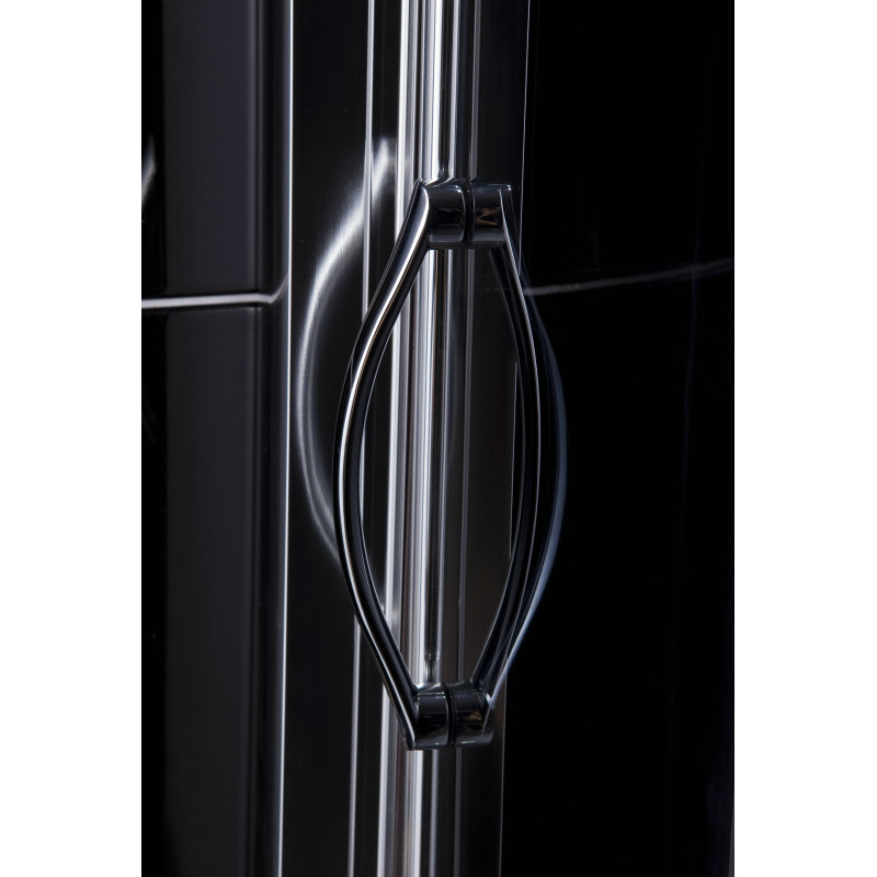 EGER CSARDAS душевая кабина 90*90*200см, однодверная, на среднем поддоне, профиль хром, стекло тонированное 6мм, (599-512)