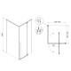 EGER FREEZ душевая кабина 90 * 90 * 200см квадратная, левая, распашные двери, без поддона, хром, стекло прозрачное 8мм, (599-180L/1(2коробки))