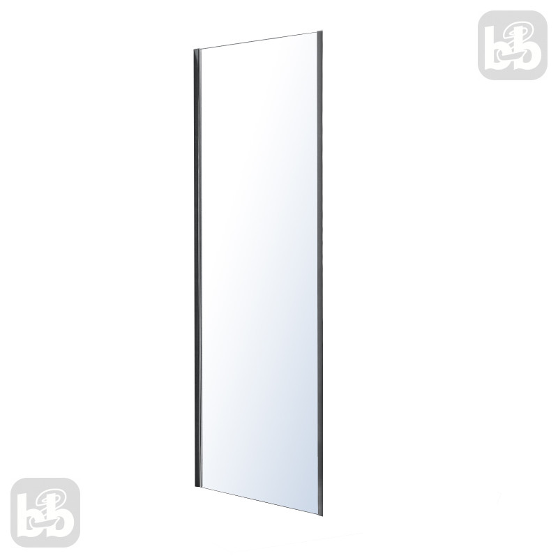 EGER LEXO стенка боковая 80*195см для комплектации с дверьми, прозрачное стекло 6мм, хром, (599-800/1)