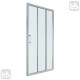 EGER LEXO двери 100*195см трисекционные раздвижные, профиль хром, прозрачное стекло 6мм, (599-810/1)