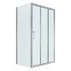 EGER LEXO душова кабина 100*80*195см з 3х секційними розсувними дверима, прозоре скло 6мм, хром, (599-811/1)
