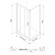 EGER LEXO душова кабина 100*80*195см з 3х секційними розсувними дверима, прозоре скло 6мм, хром, (599-811/1)