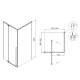 EGER FREEZ душевая кабина 90*90*200см, квадратная, распашные двери, правая, без поддона, хром, стекло прозрачное 8мм, (599-180R/1(2коробки))